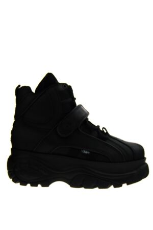 Buffalo heren veterboots plateau zwart