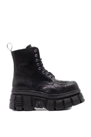 new rock heren halfhoge veterboots rubber