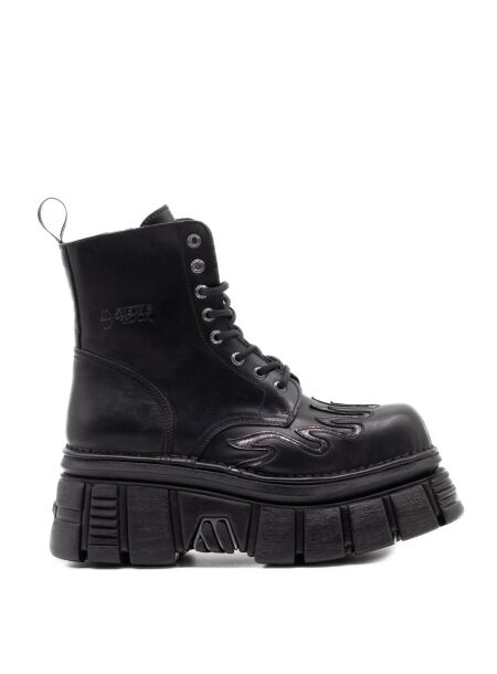 New rock Heren halfhoge veterboots rubber