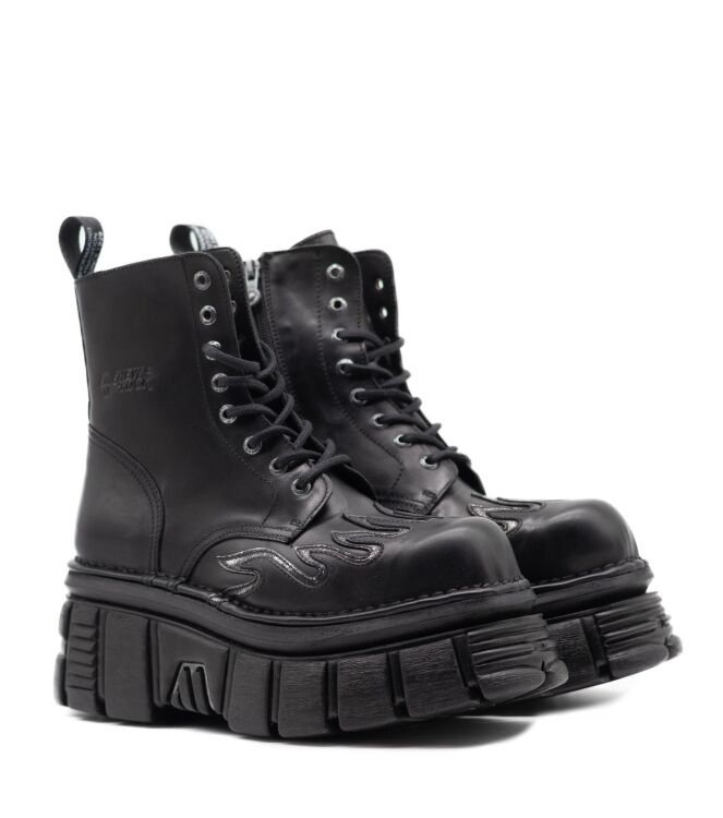 New Rock Heren Veterschoenen in Zwart online kopen.