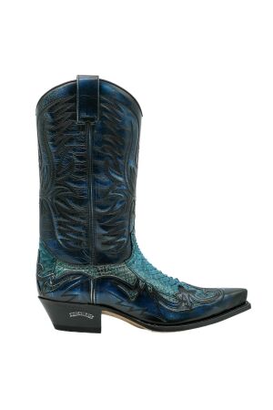 sendra boots heren cowboylaarzen turquoise