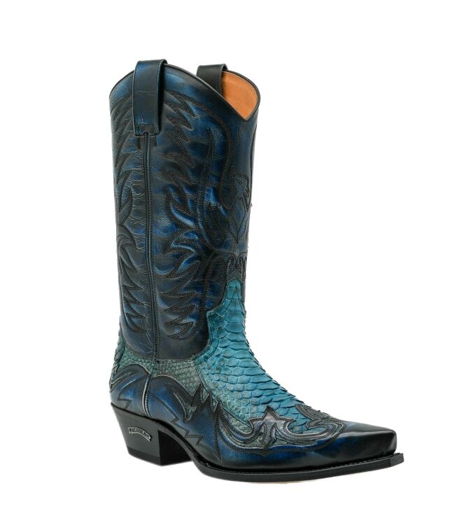 sendra boots sendra boots heren cowboylaarzen turquoise Denver Azul Piton Barr Turquesa sendra boots Heren Cowboylaarzen Turquoise