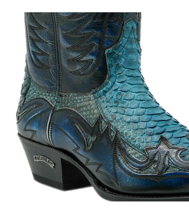sendra boots sendra boots heren cowboylaarzen turquoise Denver Azul Piton Barr Turquesa sendra boots Heren Cowboylaarzen Turquoise