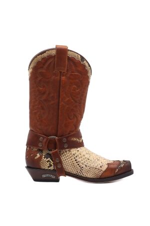 sendra boots heren cowboylaarzen bruin piton