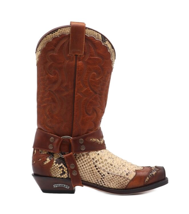 Sendra Boots Sendra Boots heren cowboylaarzen bruin piton Evolution Tang US Marron Sendra Dames Cowboy Laarzen in Bruin online kopen