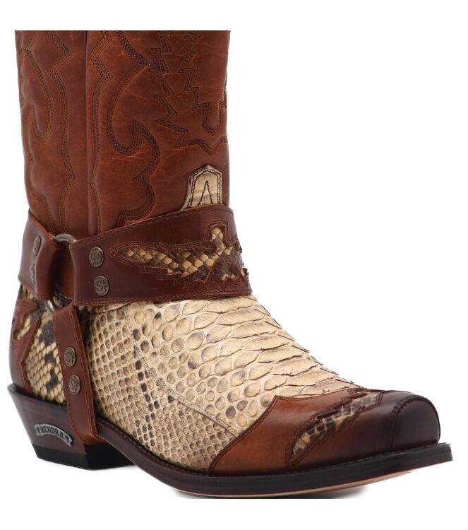 Sendra Boots Sendra Boots heren cowboylaarzen bruin piton Evolution Tang US Marron Sendra Dames Cowboy Laarzen in Bruin online kopen