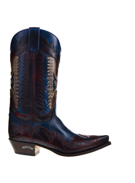 Sendra boots Heren cowboylaarzen rood-blauw