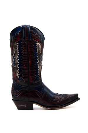 Sendra Boots heren cowboylaarzen blauw combi