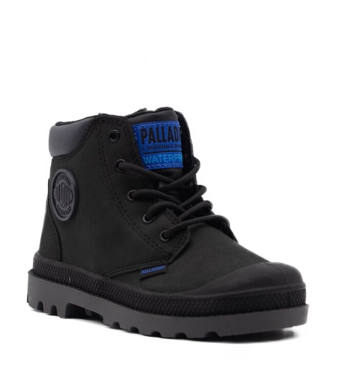 palladium palladium kinder veterschoenen zwart Black Black palladium  Kinder Veterschoenen Zwart