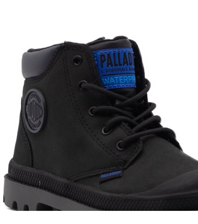 palladium palladium kinder veterschoenen zwart Black Black palladium  Kinder Veterschoenen Zwart