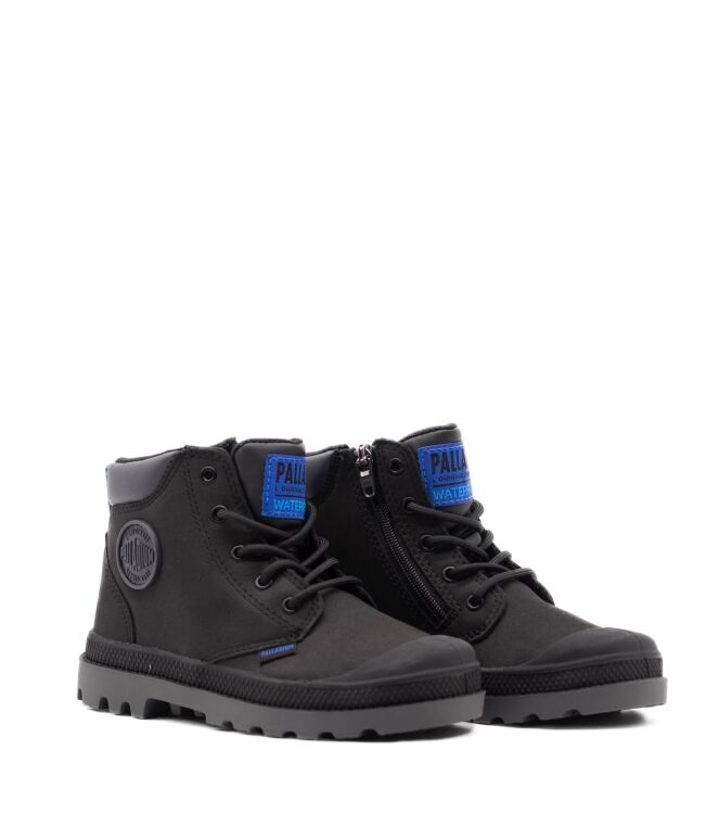 palladium palladium kinder veterschoenen zwart Black Black palladium  Kinder Veterschoenen Zwart