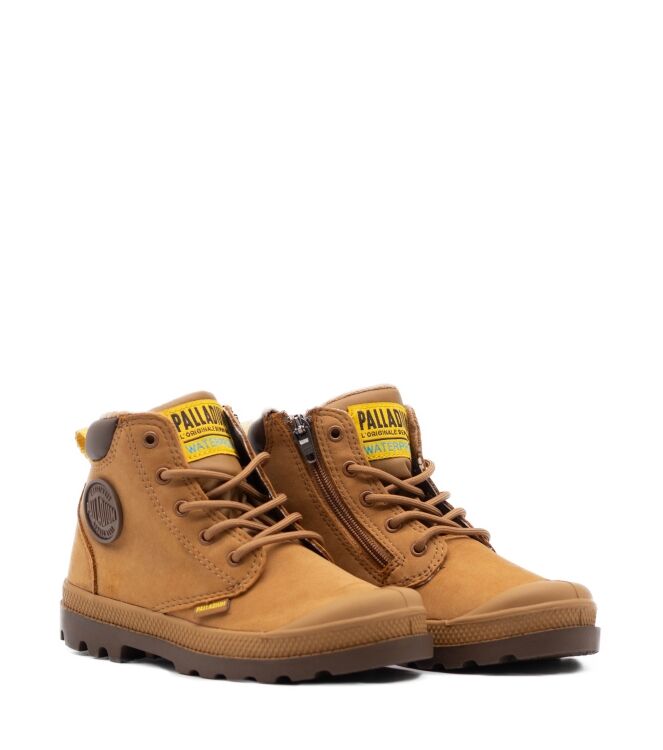 palladium palladium kinder veterschoenen bruin Mahogany palladium  Kinder Veterschoenen Bruin