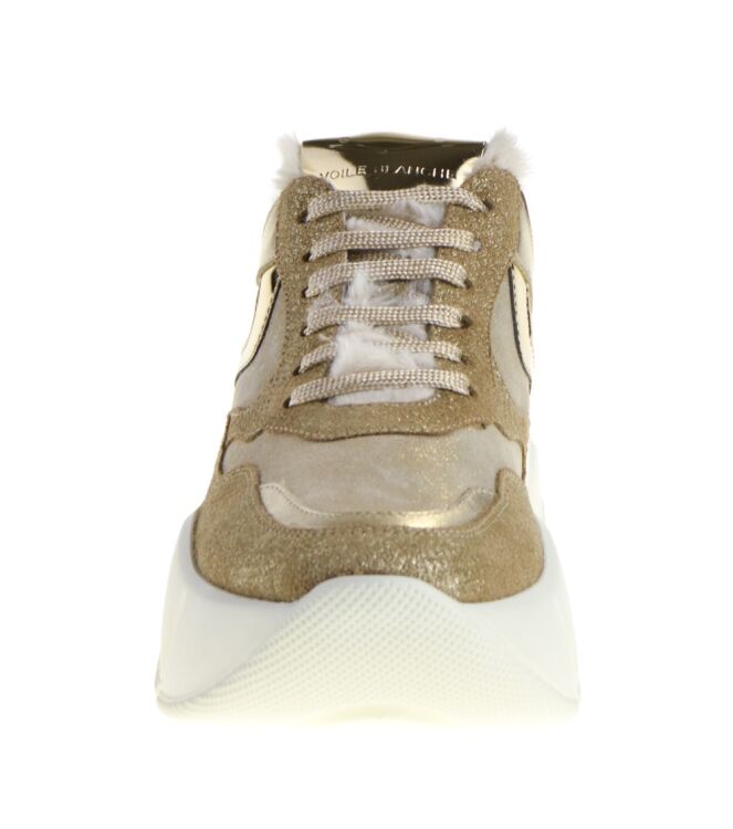 Voile Blanche Voile Blanche dames sneakers plateau goud Glitter Platino Voile Blanche Monster Dames Sneakers in Goud online kopen
