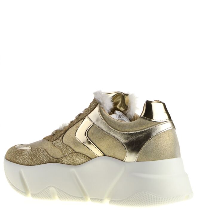 Voile Blanche Voile Blanche dames sneakers plateau goud Glitter Platino Voile Blanche Monster Dames Sneakers in Goud online kopen