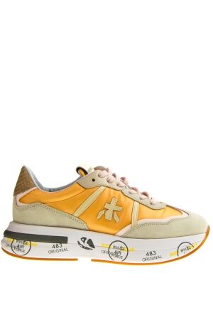 Premiata  dames sneakers oranje beige