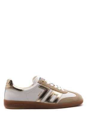 Back 70 dames sneakers metallic goud wit