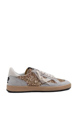 4B12 Sneakers dames sneakers goud glitter