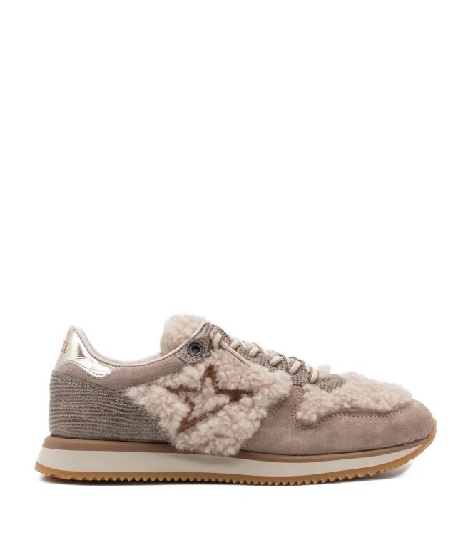Cetti Cetti dames sneakers beige combi Yeti Off White Cetti Dames Sneakers in Beige online kopen