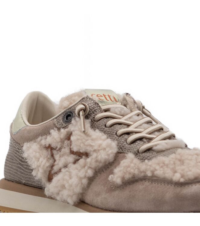 Cetti Cetti dames sneakers beige combi Yeti Off White Cetti Dames Sneakers in Beige online kopen