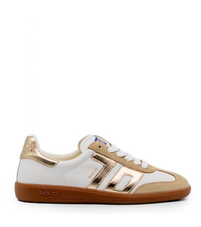 Back 70 Back 70 dames sneakers goud Metallic Gold Back70 Dames Sneakers in Beige Metallic Goud online kopen