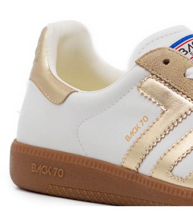 Back 70 Back 70 dames sneakers goud Metallic Gold Back70 Dames Sneakers in Beige Metallic Goud online kopen