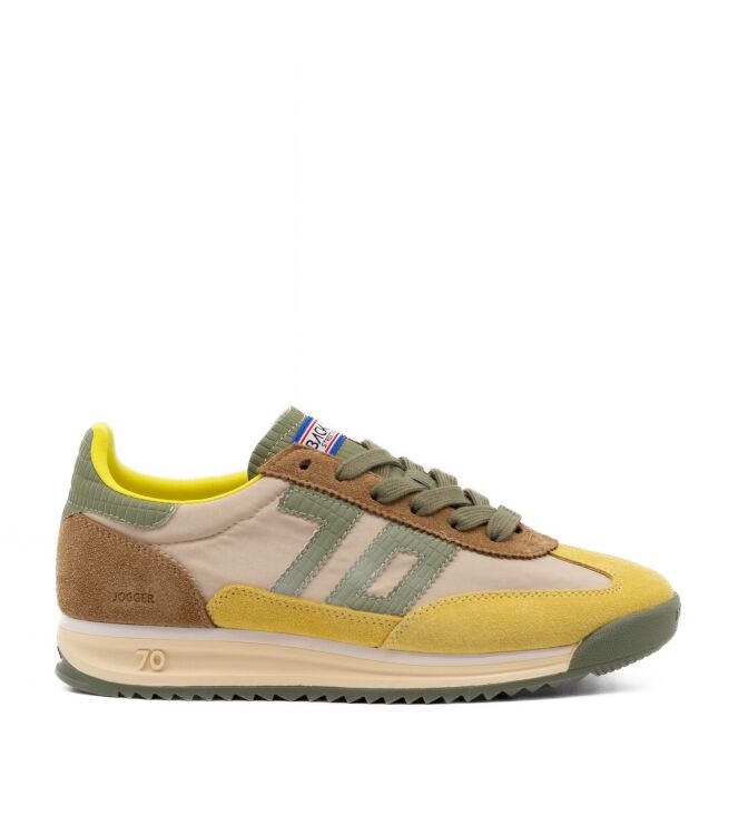 Back 70 Back 70 dames sneakers rubberzool geel Yellow/Army Back70 Dames Sneakers in Geel/Army Groen online kopen