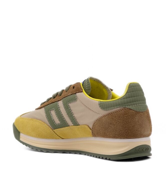Back 70 Back 70 dames sneakers rubberzool geel Yellow/Army Back70 Dames Sneakers in Geel/Army Groen online kopen