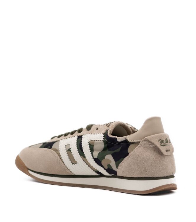 Back 70 Back 70 dames sneaker rubberzool beige Camo Beige Back70 Dames Sneakers in Beige Camouflage online kopen