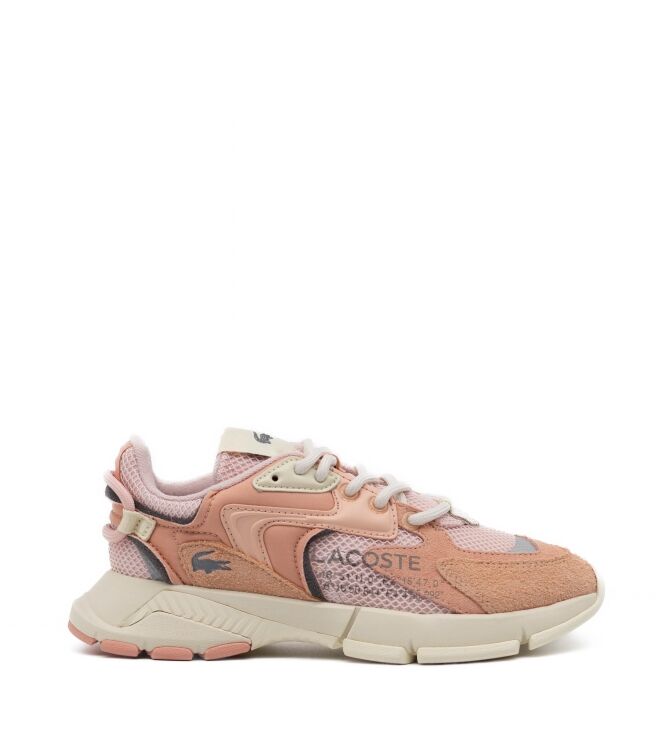 lacoste lacoste dames sneakers rubberzolen roze Pink/Off White lacoste Dames Sneakers Rubberzolen Roze