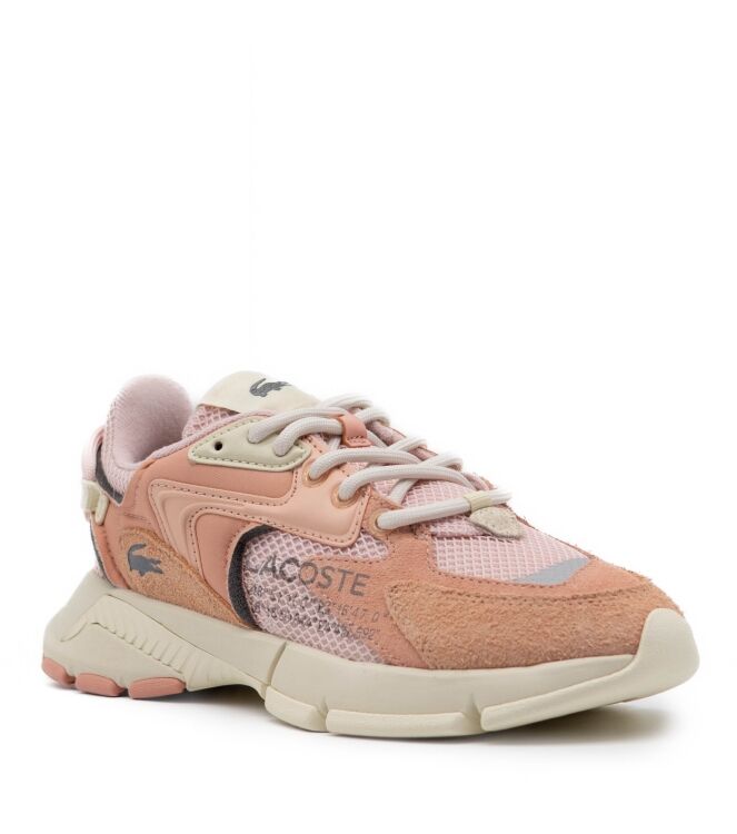 lacoste lacoste dames sneakers rubberzolen roze Pink/Off White lacoste Dames Sneakers Rubberzolen Roze