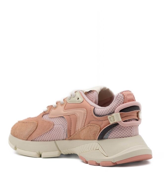 lacoste lacoste dames sneakers rubberzolen roze Pink/Off White lacoste Dames Sneakers Rubberzolen Roze