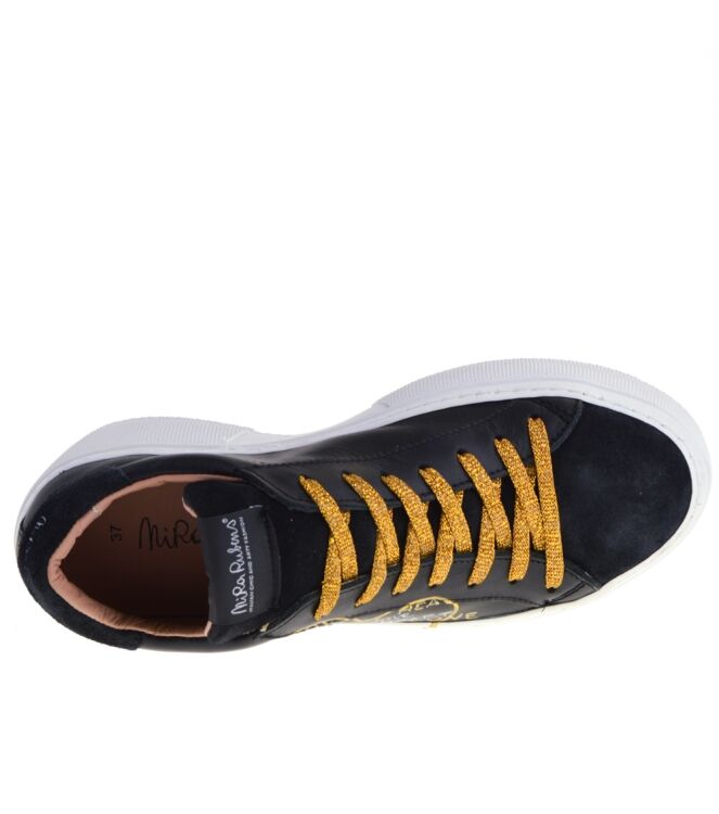 Nira Rubens Nira Rubens dames sneakers zwart Cuero Street Black Mira Rubens Dames sneakers in Zwart online kopen