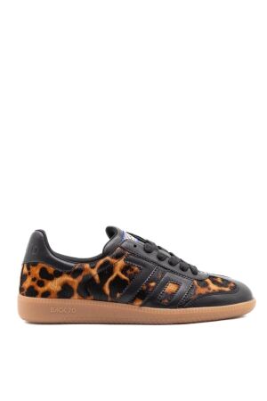 Back 70 dames sneakers zwart leopard