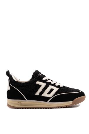 Back 70 dames sneakers zwart teddy