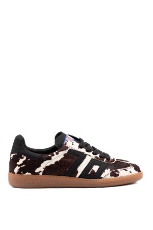 Back 70 dames sneakers koe zwart wit