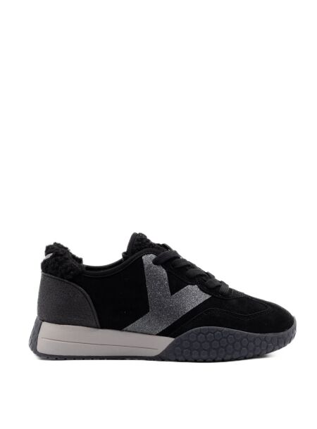 Keh-noo Dames sneakers zwart suede