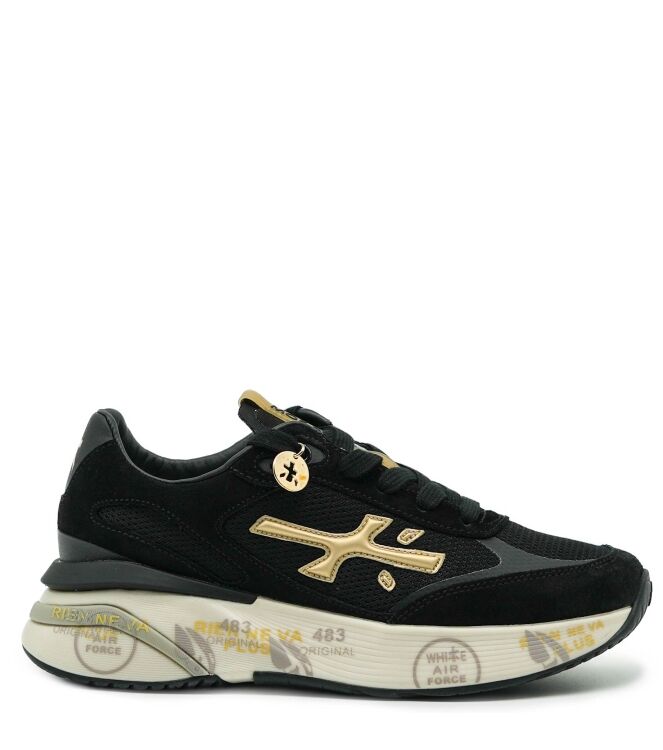 Premiata  dames sneakers zwart 19 zwart combi. Direct leverbaar uit de webshop van www.taft.nl/