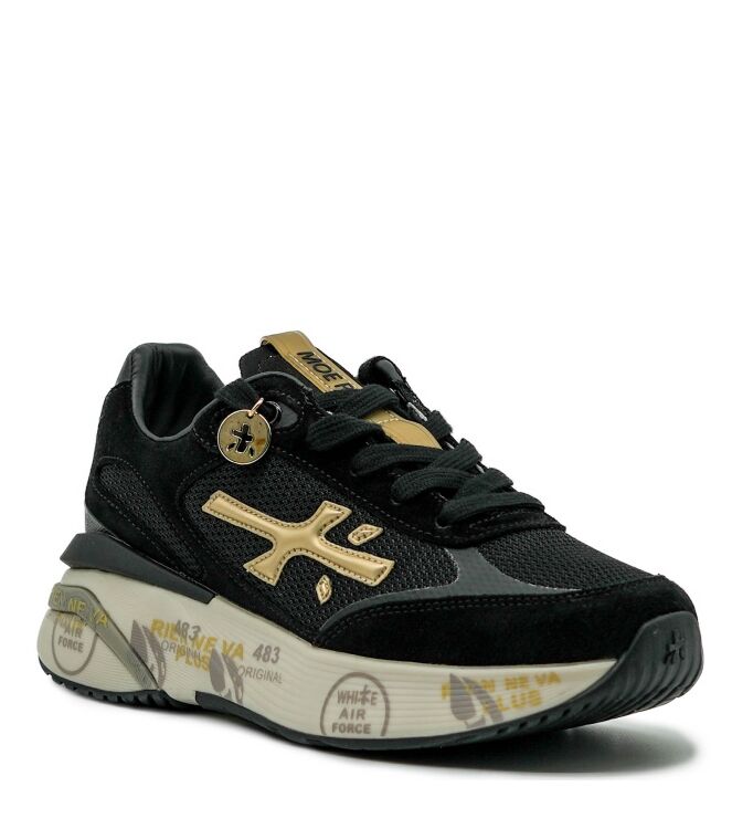 Premiata  dames sneakers zwart 19 zwart combi. Direct leverbaar uit de webshop van www.taft.nl/