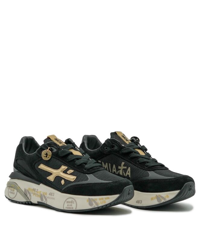 Premiata  dames sneakers zwart 19 zwart combi. Direct leverbaar uit de webshop van www.taft.nl/