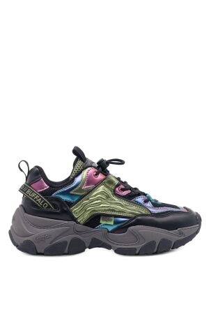 Buffalo dames sneakers zwart groen