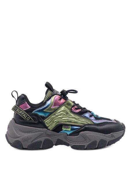 Buffalo Dames sneakers zwart groen