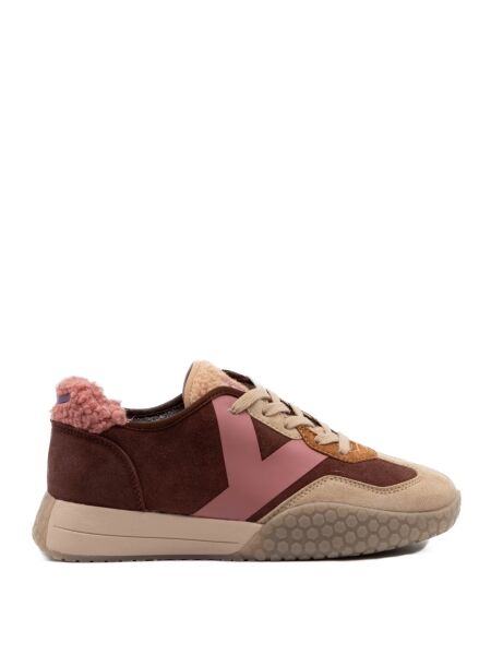 Keh-noo Dames sneakers bordeaux beige