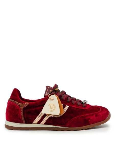 Prima-base Dames sneakers rood velvet