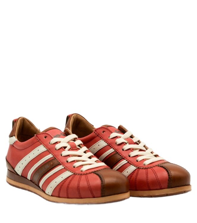 Kamo Gutsu Kamo Gutsu dames sneakers rood cognac Rosa Cognac Kamo Gutsu Dames Sneakers in Rood online kopen