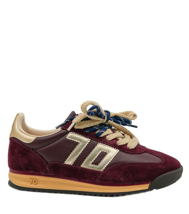 Back70 Back70 dames sneakers wijn goud Sprong Nappa Wine Gold Back70 Dames Sneakers Wijn Goud