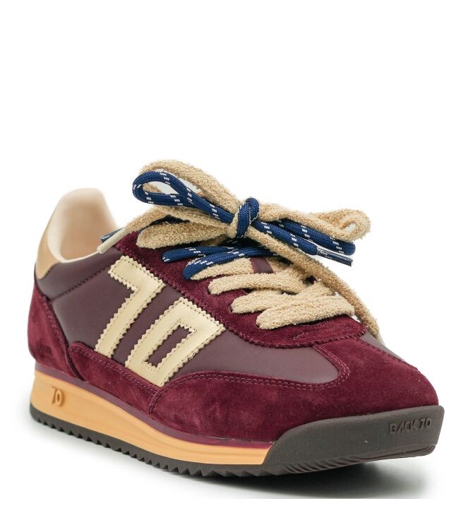 Back70 Back70 dames sneakers wijn goud Sprong Nappa Wine Gold Back70 Dames Sneakers Wijn Goud