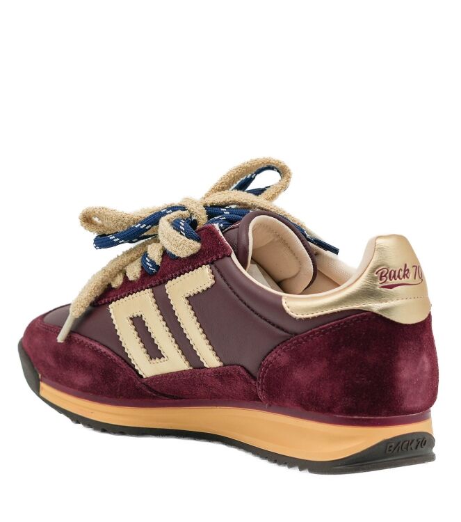 Back70 Back70 dames sneakers wijn goud Sprong Nappa Wine Gold Back70 Dames Sneakers Wijn Goud