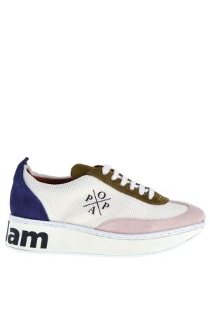 Popa dames sneakers wit combi