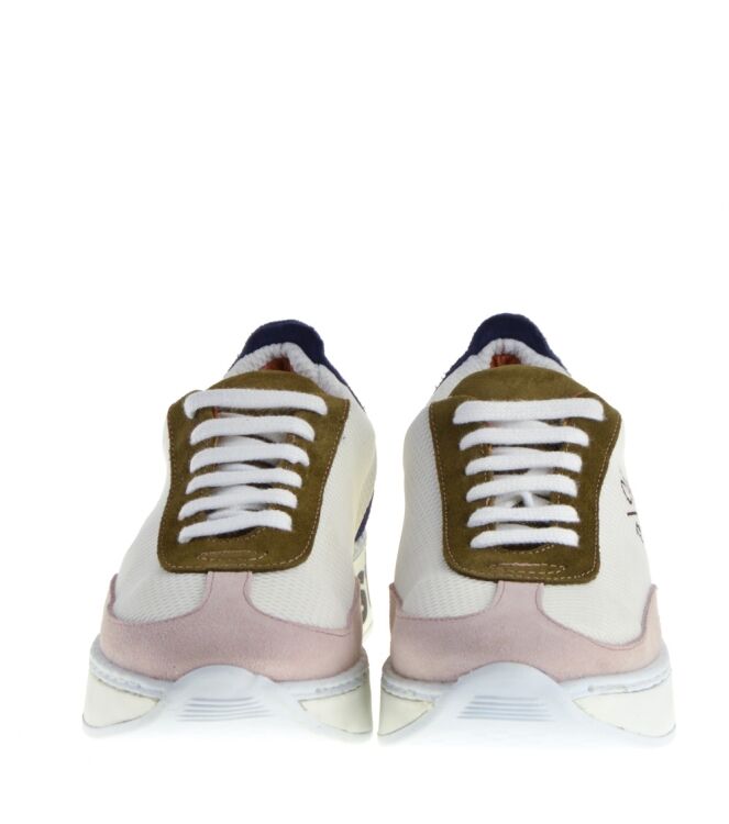 Popa Popa dames sneakers wit combi Nude Blanco Popa Taft Dames Sneakers in Wit Combi online kopen