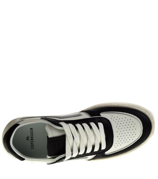 Copenhagen Studios Copenhagen Studios dames sneakers wit zwart Vitello White Black Copenhagen Dames Sneakers in Wit online kopen